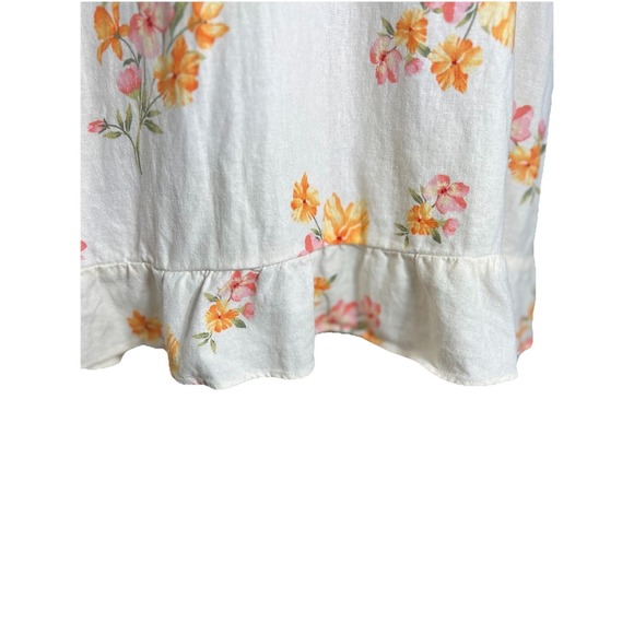 Plus Size XL 2-Piece Outfit Floral Linen Dress & Pink Cropped Jacket Set - Picture 10 of 16